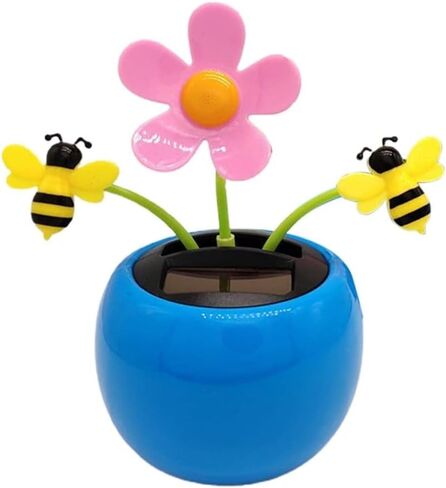 Solar Dancing Flower Automotive Ornament Swinging Animated Dancer Toy Car Dashboard Decor Suncatchers Solar Apple Blossom Bobblehead Windowsill Decoration for Car Home Decor in Kuwait