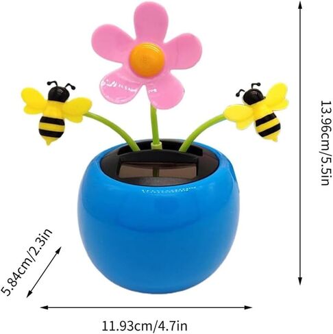 Solar Dancing Flower Automotive Ornament Swinging Animated Dancer Toy Car Dashboard Decor Suncatchers Solar Apple Blossom Bobblehead Windowsill Decoration for Car Home Decor in Kuwait