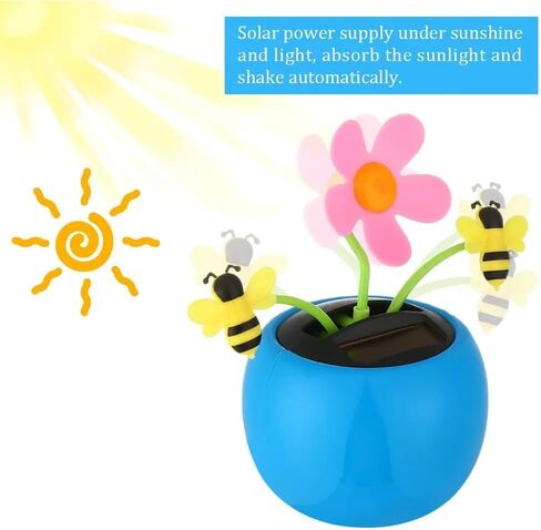 Solar Dancing Flower Automotive Ornament Swinging Animated Dancer Toy Car Dashboard Decor Suncatchers Solar Apple Blossom Bobblehead Windowsill Decoration for Car Home Decor in Kuwait