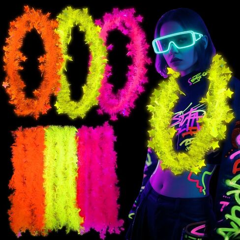 Mega-L 12 Pcs Glow in The Dark Necklace, Glow in The Dark Party Supplies in Saudi Arabia