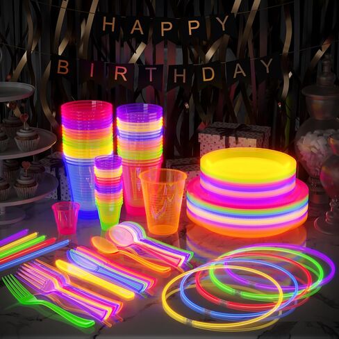 200 22" Glow Light Stick Neon Necklaces WHOLESALE PACK (2 Tubes of 100 ) in Kuwait