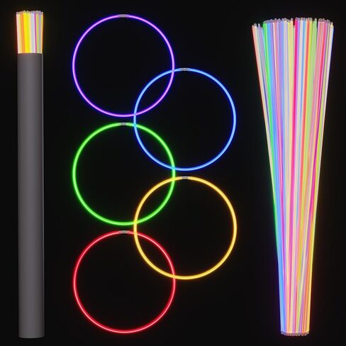 200 22" Glow Light Stick Neon Necklaces WHOLESALE PACK (2 Tubes of 100 ) in Kuwait