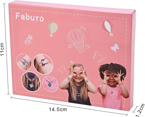 Faburo 30pcs Kids Jewelry for Girls, 10 Necklaces, 10 Rings, 10 Bracelets in Kuwait