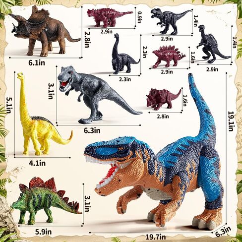 PEADUCK 24" Large Dinosaur Toys for Kids 3-5, Big Dinosaur with 10+ Belly Storage, Tyrannosaurus Dinosaur with Mist Spray, Light and Sound, Birthday Gifts for 3 4 5 6 7 8 Years Boys Girls in Kuwait