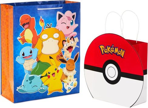 Hallmark Pokémon Gift Bags, 2-Pack (9" Medium PokéBall and 15" XL Pikachu) in Kuwait