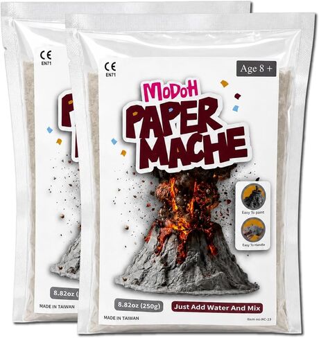 MODOH Paper Mache 1.1 Pounds White, Instant Papier Mache Object to Decorate, White Paper Mache Clay for Drawing, Art Clay Perfect for Artists and Crafts Projects in Kuwait