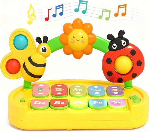 Baby Piano Toys 6-12 Months, Light Up Musical Baby Keyboard in Kuwait