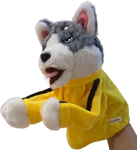 Kung Fu Sharks, Boxing Puppets, Hand Puppets - Boxing Puppets, Kung Fu Animal Toys Husky Gloves, Birthday Party Pet Toys, Funny Gifts for Small Dogs and Cats to Play with (Siberian Husky) in Kuwait