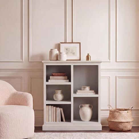 SAFAVIEH Home Collection مكتبة مارالا بيضاء ذات 5 أرفف (مجمعة بالكامل) in Kuwait