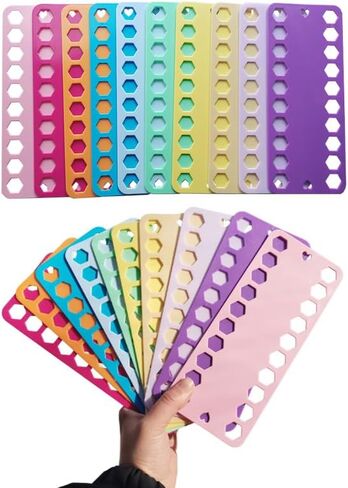 20PCS Embroidery Floss Organizer Set, 10 Color Plastic Floss Bobbins with 20-Hole Floss Cards & Labels, Cross Stitch Thread Storage for Craft DIY Embroidery in Saudi Arabia
