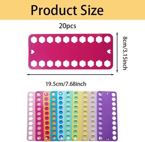 20PCS Embroidery Floss Organizer Set, 10 Color Plastic Floss Bobbins with 20-Hole Floss Cards & Labels, Cross Stitch Thread Storage for Craft DIY Embroidery in Saudi Arabia