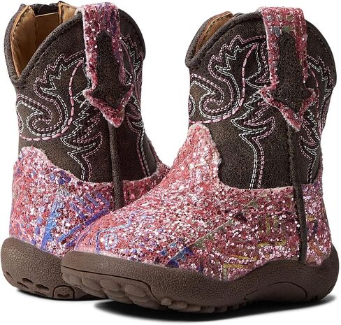 Roper Unisex-Child Glitter Square Toe Cowgirl Boot Western in Kuwait