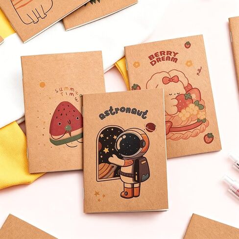 JALEBRO 100Packs Mini Notebooks Bulk, Blank Paper Small Pocket Notebook Mini Sketchbooks Small Journal Memo Notepads For Prayer Notes, Gratitude Journal & Creative Writing - Inspirational Gift Set in Kuwait