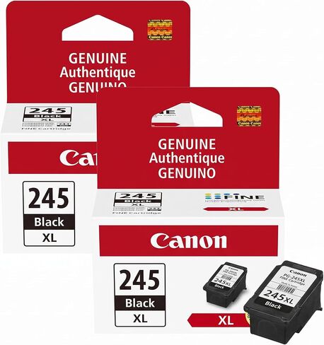 خرطوشة حبر سوداء أصلية PG-245 XL من Canon، متوافقة مع iP2820، MG2420/2924/2920/3020/2522/2525، MX492، TS3120/302/302a/202/202a/4520/3320 in Kuwait