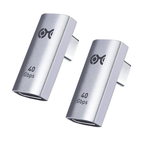 كيبل ماترز مجموعة محول USB-C بزاوية قائمة 40 جيجابايت في الثانية مع بي دي 240 واط (محول USB C 90 درجة) باللون الاسود - متوافق مع ثاندربولت 4 وUSB 4 وثاندربولت 3 من كومبو باك in Kuwait