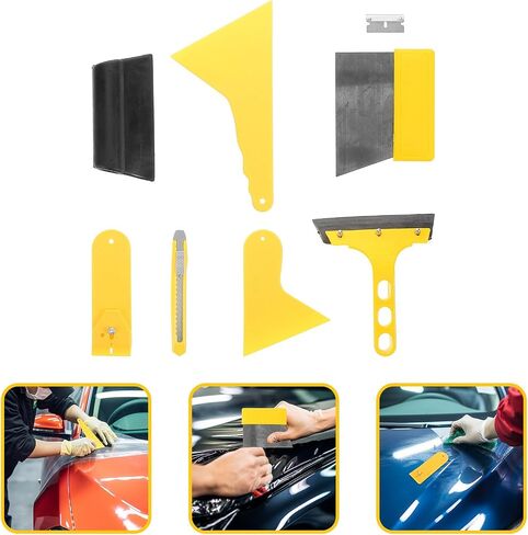 Outanaya Car Film Squeegee Tool Kit, Plastic Scrapers for Window Tinting in Kuwait