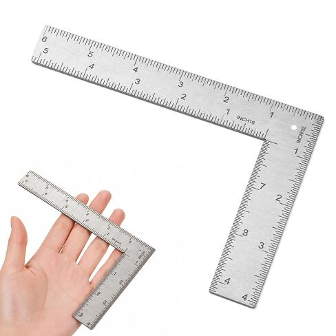 4 Inch by 6 Inch Framing Square Rulers, Stainless Steel L Shaped Ruler, 90 Degree Square L-Ruler, L Ruler Measuring Tool, Framing Rulers Measuring Tool for Engineers and Carpenter in Kuwait