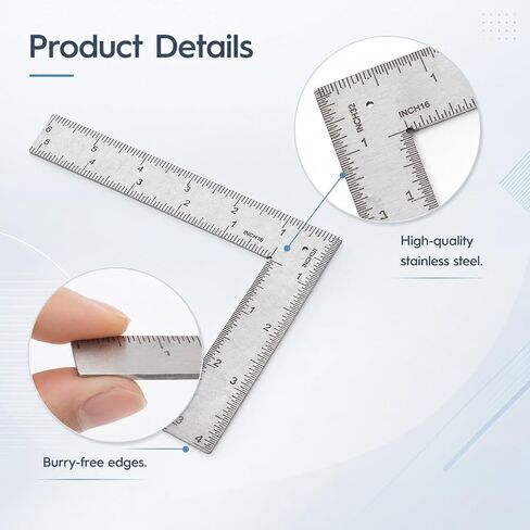 4 Inch by 6 Inch Framing Square Rulers, Stainless Steel L Shaped Ruler, 90 Degree Square L-Ruler, L Ruler Measuring Tool, Framing Rulers Measuring Tool for Engineers and Carpenter in Kuwait