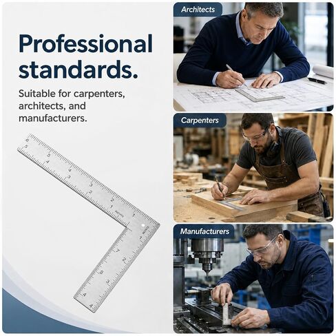 4 Inch by 6 Inch Framing Square Rulers, Stainless Steel L Shaped Ruler, 90 Degree Square L-Ruler, L Ruler Measuring Tool, Framing Rulers Measuring Tool for Engineers and Carpenter in Kuwait