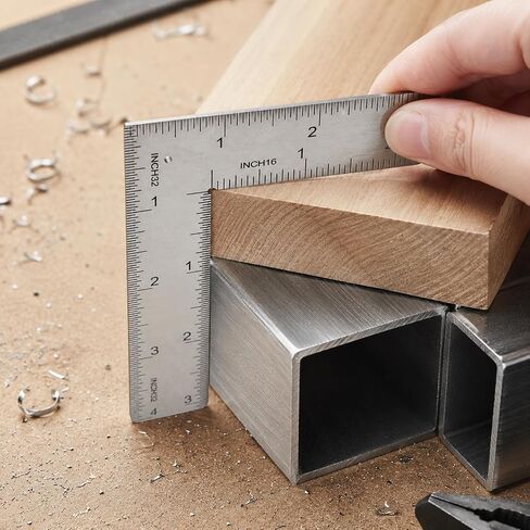 4 Inch by 6 Inch Framing Square Rulers, Stainless Steel L Shaped Ruler, 90 Degree Square L-Ruler, L Ruler Measuring Tool, Framing Rulers Measuring Tool for Engineers and Carpenter in Kuwait