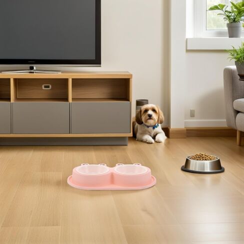 Double PET Feeding Bowls with Non Slip Sets Frog Shaped in Kuwait