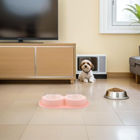 Double PET Feeding Bowls with Non Slip Sets Frog Shaped in Kuwait