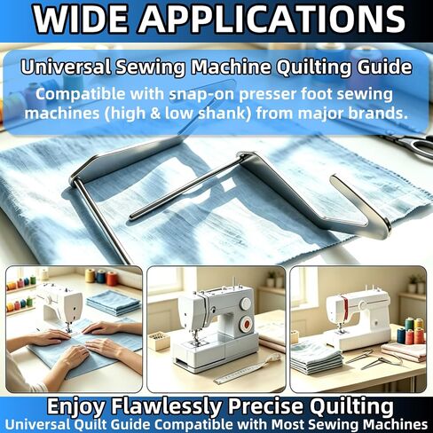 Quilting Guide Bar, 2 Pack, Universal Quilt Guide Compatible with Brother, Singer, Janome, Straight Sewing Guide for Most Sewing Machines in Kuwait