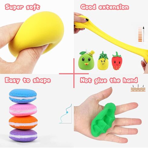 Xuyyicao 36 Colors Air Dry Clay,Magic Modeling Clay with Tools,Ultra Light DIY Modeling Clay for Kids,Children,DIY Crafts,Creative Art Crafts in Kuwait