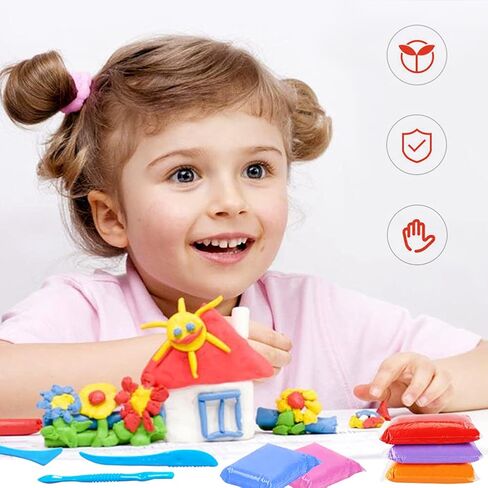 Xuyyicao 36 Colors Air Dry Clay,Magic Modeling Clay with Tools,Ultra Light DIY Modeling Clay for Kids,Children,DIY Crafts,Creative Art Crafts in Kuwait