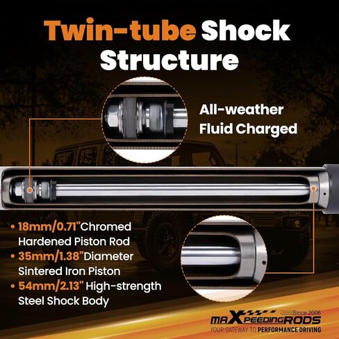 maXpeedingrods 2-8" for Ford F250 F350 Super Duty 4WD 1999-2004, Excursion 4WD 2000-2005, Lift Dual Steering Stabilizer in Kuwait