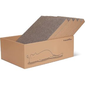 FUKUMARU 5 PCS Cat Scratching Boards, 11.4 Inch Ex-Large Cat Scratcher Box in Kuwait