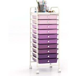 Giantex 15 Drawer Rolling Storage Cart Tools Scrapbook Paper Office School Organizer, Black in Saudi Arabia