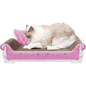 5 Packs in 1 Cat Scratch Pad with Box for Indoor Cats, Larger-Sized Durable Recyclable and Reversible Cardboard Cat Scratching Pad for Rest and Play in Kuwait