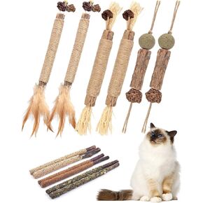 TINDTOP Catnip Chew Toys for Cats, 12 Pack Natural Silvervine Sticks in Kuwait