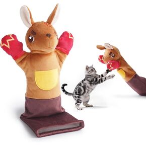 Cat Wrestling Glove, 22 inch Cat Puppet Wrestler with 5 Catnip Pouches & 3 Layer Resistant Protection, Interactive Cat Toy with Treat Pocket for Boredom Relief & Mental Stimulation in Kuwait