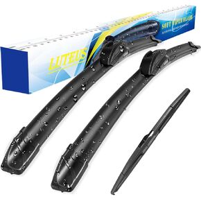 Wiper Blades Replacement for 2005-2020 Nissan Armada, 2004-2010 Infiniti QX56, 2011-2014 Acura TSX All- Seasons Windshield Wiper Blades 24"+22"+12"(Set of 3) U/J HOOK in Kuwait