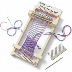 Leisure Arts Loom Bracelet Weaving, Bracelet Maker, Weaving Loom, Bead Loom, Bracelet Making Kit String, Weaving Kit, Beading Loom, Friendship Bracelet Making Kit, Weaving Loom for Adults in Saudi Arabia