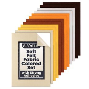 Black Felt Sheets 12 Pcs, Sticky-Back A4 Craft Fabric, 8.3 x 11.8 in in Kuwait