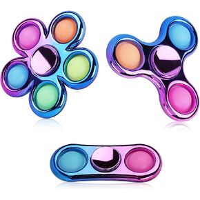 Pop Fidget Spinner, 3 Pack Fidget Toys Adults - Fidget Spinners for Kids, Fidget Toys for Kids Teens for Party Favors Classroom Carnival Prize in Kuwait
