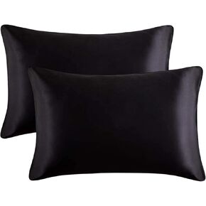Silky Satin Toddler Pillowcases Set of 2, Super Soft Travel Pillow Covers, Small Kids Pillow Cases with Envelope Closure, 13"x 18", Silvergrey in Saudi Arabia