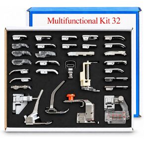 32-Piece LuminologyPro Sewing Machine Presser Feet Set with Snap-On Feet in Saudi Arabia