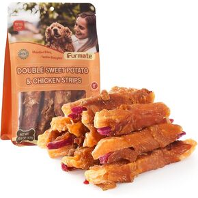 Dog Jerky Treats Duck Wrapped Orange Purple Sweet Potato, 10.6 oz in Kuwait