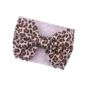 Cheetah Turban Headband Bow Baby Girls Leopard Hair Band Bow Baby Cheetah Headwear Bowknot BTB04 (2 PCs-Set A) in Saudi Arabia