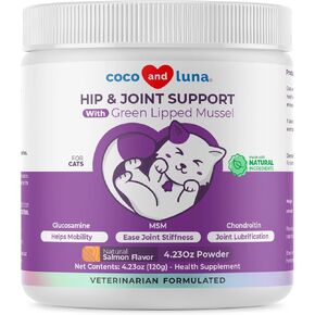 Hip & Joint Powder for Cats - Glucosamine, MSM & Green Lipped Mussel in Kuwait