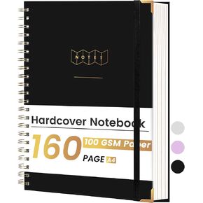 Yoment Lined Spiral Notebook Journal for Work 160 Pages Hardcover Spiral Notebook College Ruled A5 Small Spiral Notebook 5x7 Journaling Notebooks for Writing Note Taking School, Gray in Saudi Arabia
