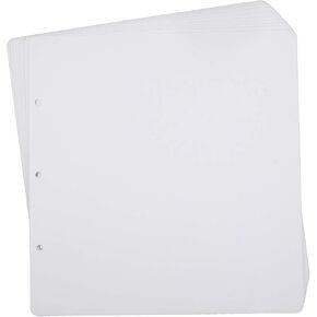 10 Sheets Double Sided (20 Pages) 11.6 x 11.6 inch Refill Pages, Acid Free Thick Additional Craft Paper Cardboard for ALL ADVcer 12x12" Loose-Leaf 3-Ring Binder Photo Album Scrapbook (Black) in Saudi Arabia