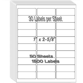 3-1/3" x 4" Shipping Address Labels 300 Label Stickers Paper for Laser/Inkjet Printer 6 per Page Printable Mailing Labels, FBA Box Labels - Matte, 50 Sheets in Saudi Arabia