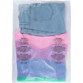 Clear 11x14 Self Seal Poly Bags, Suffocation Warning (200 Count) in Saudi Arabia