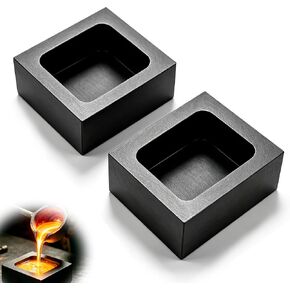 2Pack 0.5kg Graphite Ingot Mold for Melting & Metal Casting in Saudi Arabia