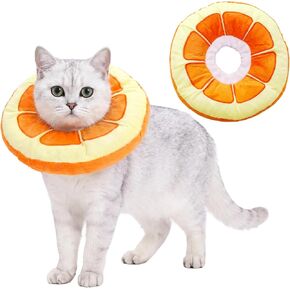 Orange Soft Cat Cone Collar Comfortable Adjustable Recovery Collars in Saudi Arabia